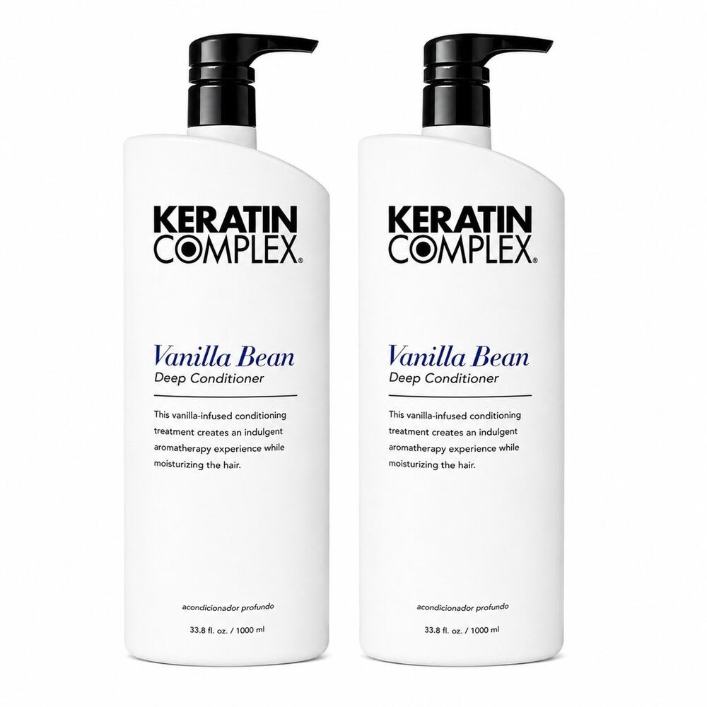 Keratin Complex Vanilla Bean Deep Conditioner 33.8 fl oz 1000ml Duo 2 Pack